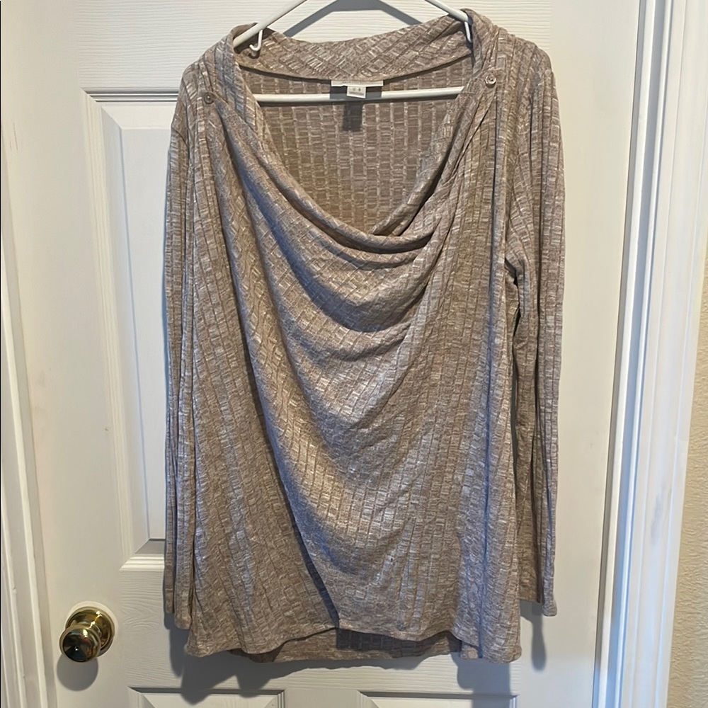 Motherhood maternity Beige Cowl Nursing sweater